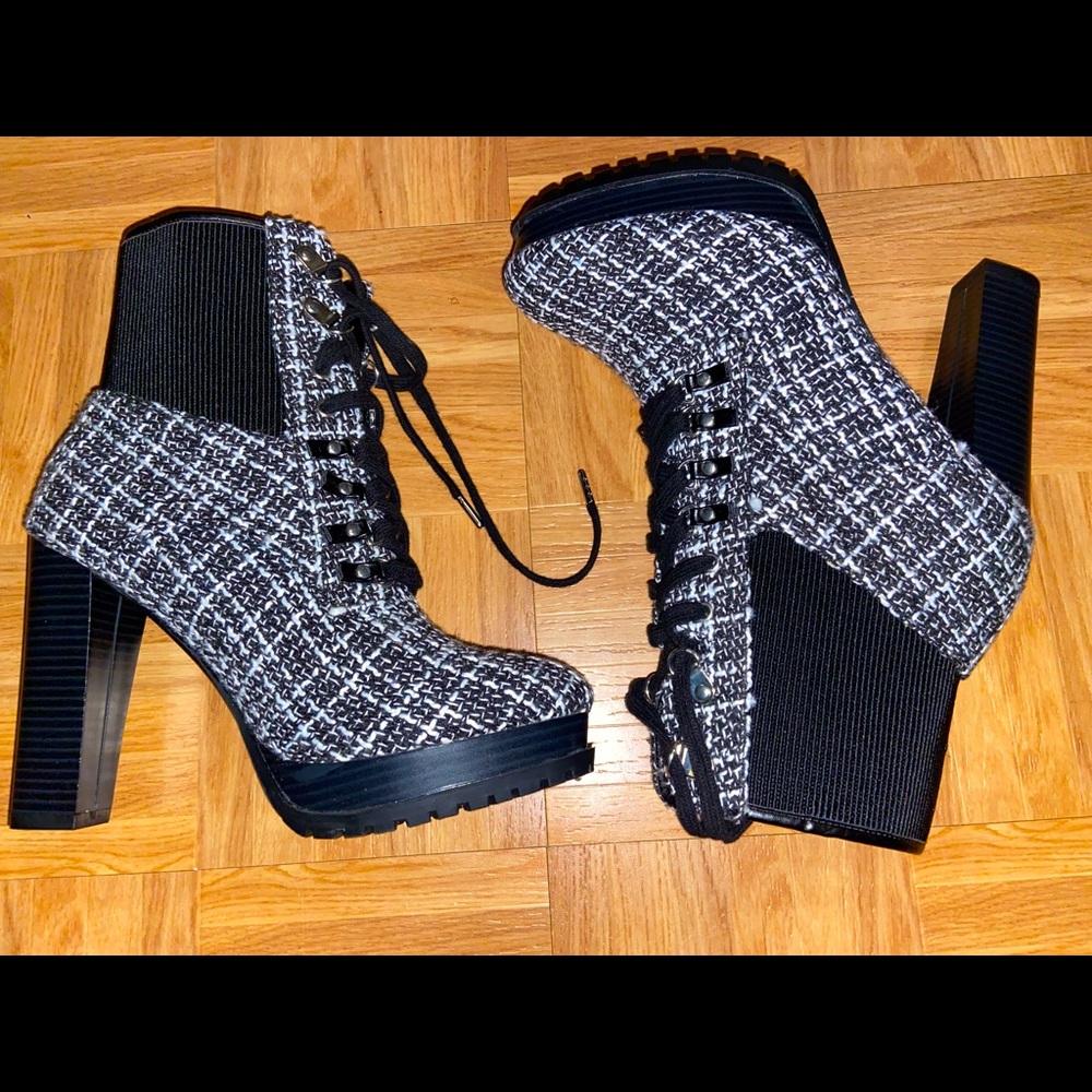 Black & White Ankle Booties